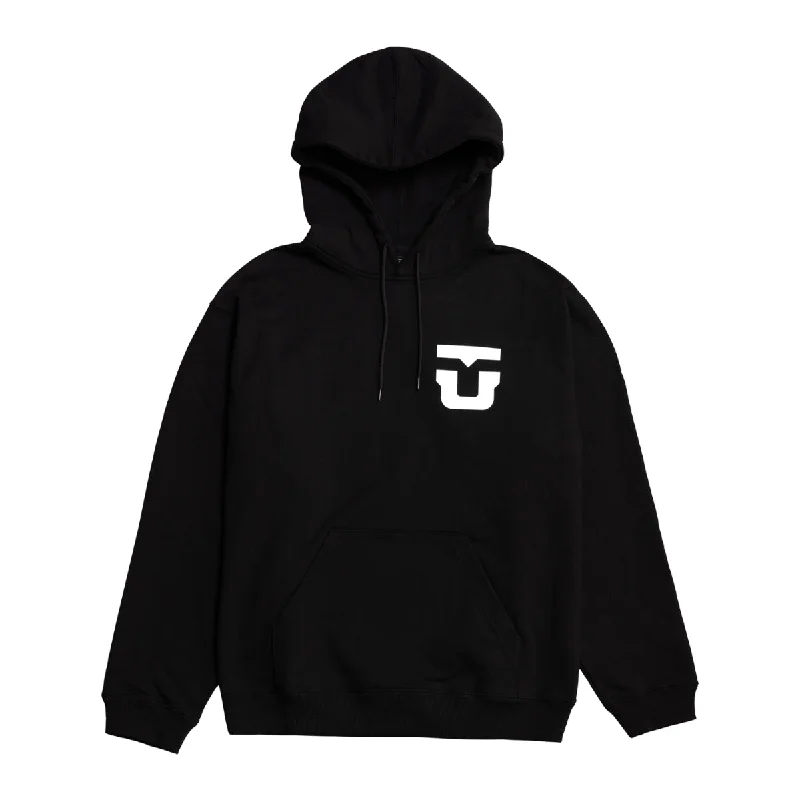 Union Binding - Unisex Team Hoodie - Black Hoodie with Mesh Breathable Sporty