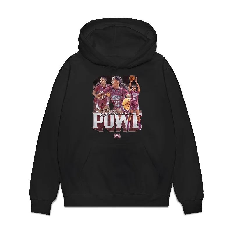Mississippi State - NCAA Women's Basketball : Debreasha Powe - Premium Hooded Sweatshirt Hoodie with High-Low Hem Asymmetrical Trendy