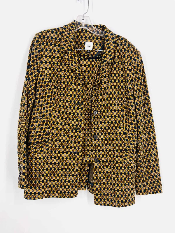 Cabi Size XL Gold/Navy Geometric Dresses Skirt Suit Tunics Winter warm