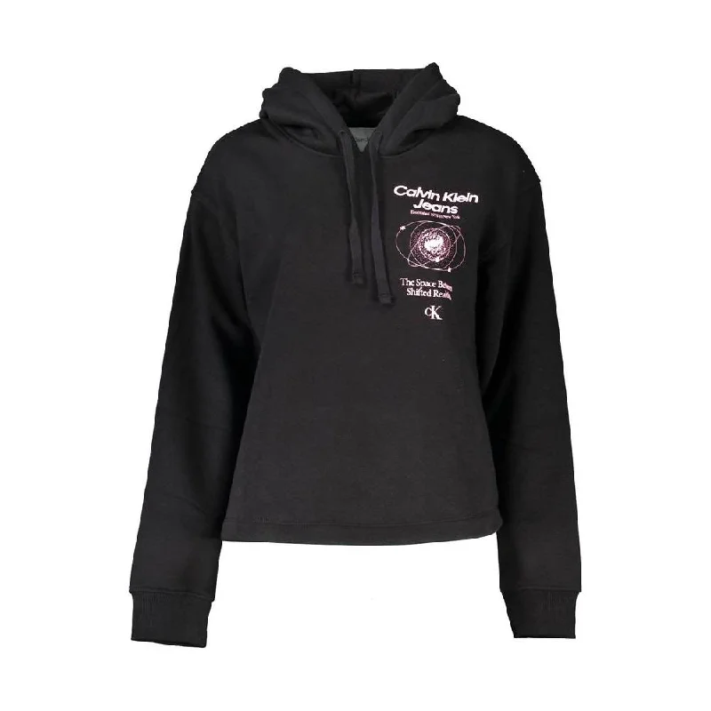 Calvin Klein Sleek Fleece-Lined Hooded Sweatshirt Hoodie with Mock Neck Collared Structured