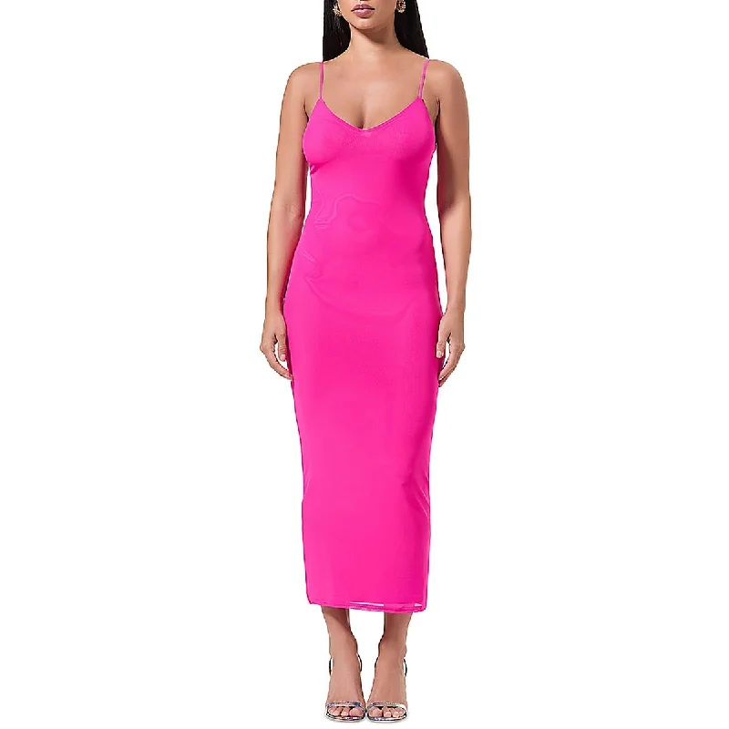 Womens V Neck Spaghetti Straps Slip Dress Tunics Lace romantic