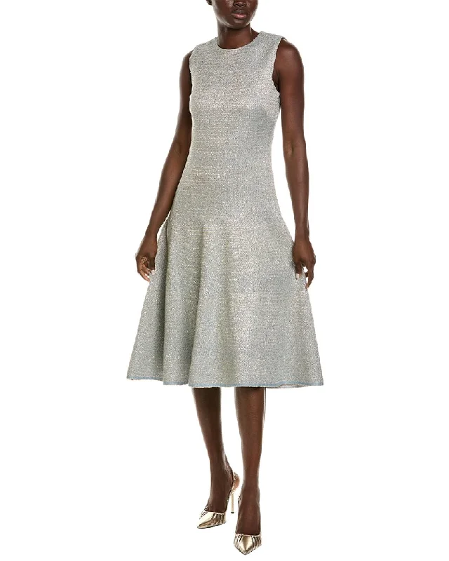St. John Wool-Blend A-Line Dress Tunics Sophisticated sleek