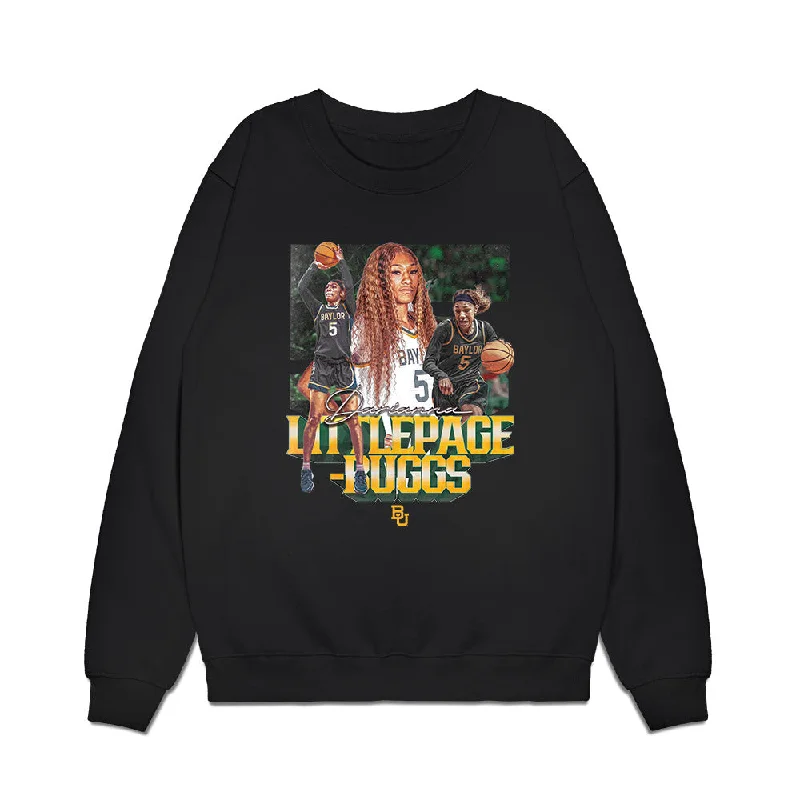 Baylor - NCAA Women's Basketball : Darianna Littlepage-Buggs - Premium Crewneck Sweatshirt Hoodie with Applique Textured Unique