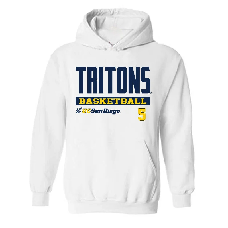 UCSD - NCAA Women's Basketball : Gabby Louther - Classic Fashion Shersey Hooded Sweatshirt Hoodie with Button Classic Timeless