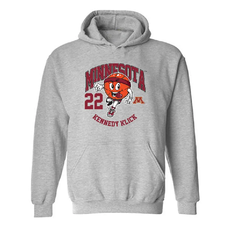 Minnesota - NCAA Women's Basketball : Kennedy Klick - Fashion Shersey Hooded Sweatshirt Hoodie with Hidden Zipper Minimalist Clean Minnesota - NCAA Women's Basketball : Kennedy Klick - Fashion Shersey Hooded Sweatshirt Hoodie with Hidden Zipper Minimalist Clean