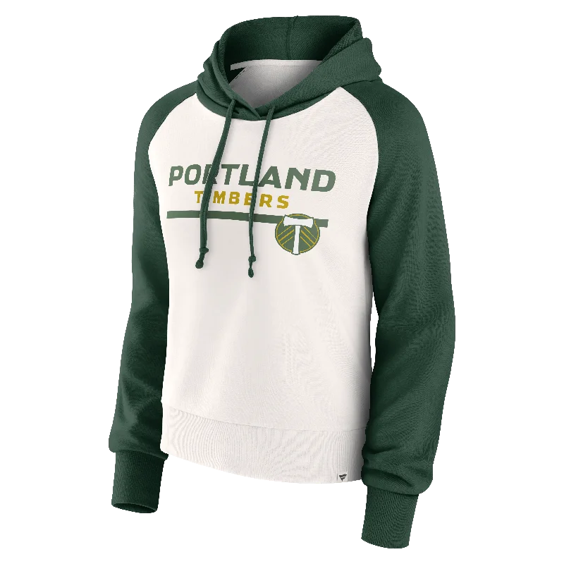 PORTLAND TIMBERS FC WOMEN'S FUNDAMENTAL LONG SLEEVE FLEECE HOODIE Hoodie with Hem Ribbing Snug Secure