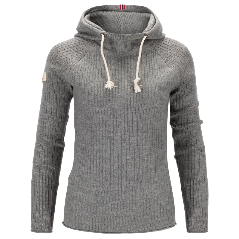 Amundsen Sports - Women's Boiled Hoodie - Light Grey Hoodie with Pastel Soft Subtle