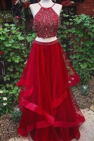 Fashion Two Piece Beading Long Prom Dresses Popular Party Dress Fashion Formal Dress Tunics Handmade artisanal