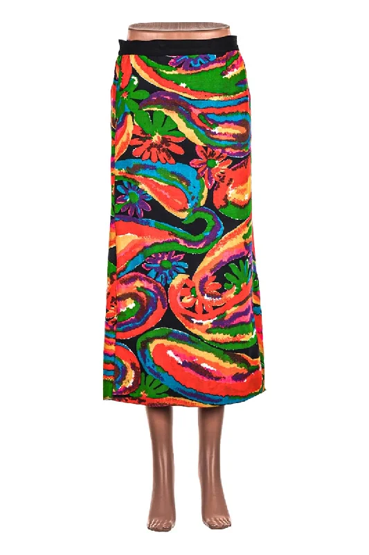 Vintage 70's Maxi Skirt velvet skirt glossy