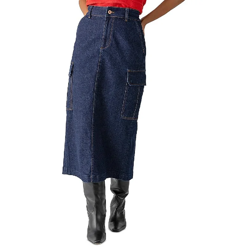 Sanctuary Womens Pocket Denim Cargo Skirt slim fit skirt