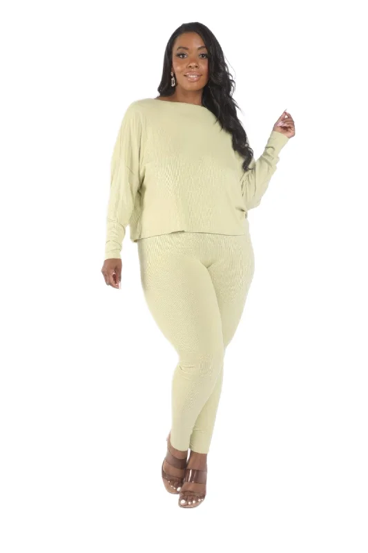 Plus Two-Piece Pants Set Back Strap Point Slim Fit Casual Pants