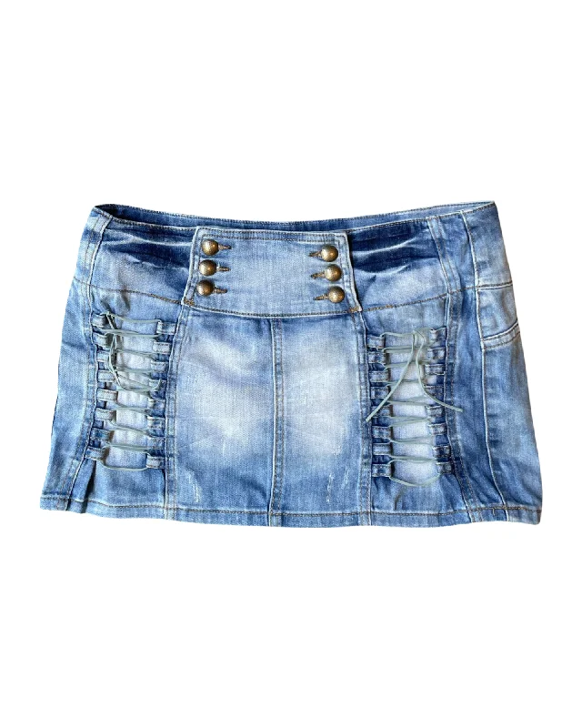 Vintage Y2K Mini Skirt leather skirt sleek