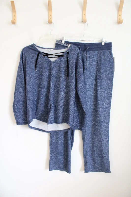 NEW Sportelle Lounge Hoodie & Pants Set | L Relaxed Fit Trousers