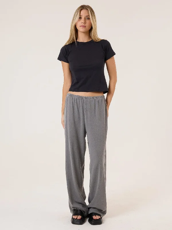 Hemp Relax Pant - Grey Ash High-Waist Yoga Pants