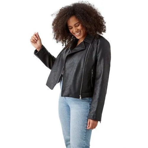 Dorothy Perkins Womens/Ladies Faux Leather Plus Biker Jacket Faux Fur Jacket Real Fur Jacket Shearling Jacket