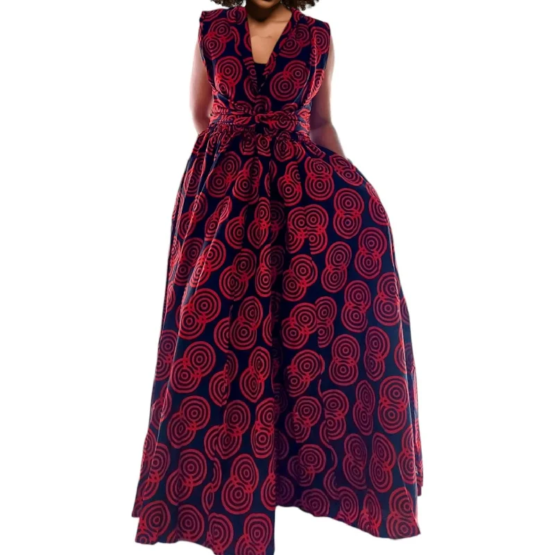 African Print Ankara Infinity Skirt with Pockets and Headwrap/Sash denim skirt trendy