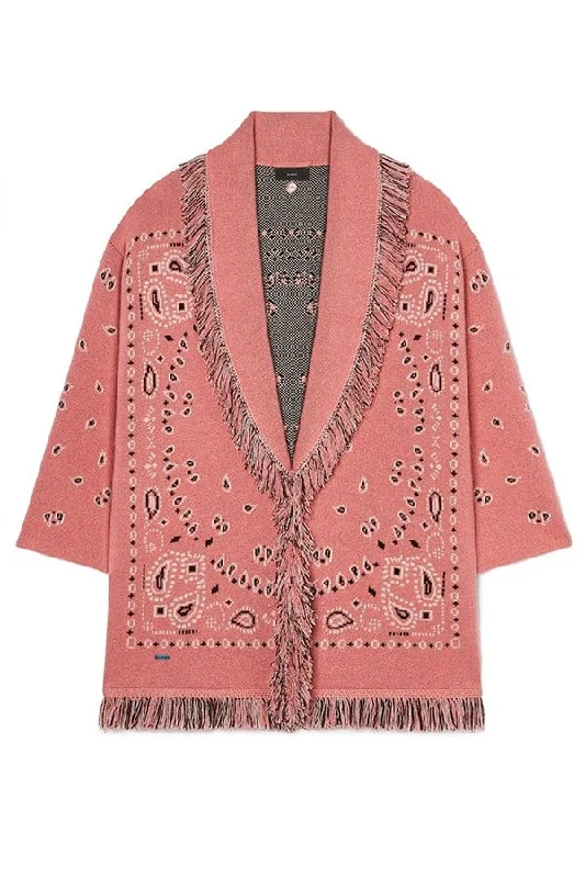 Bandana Icon Cardigan Welt Pockets Slit Pockets Flap Pockets