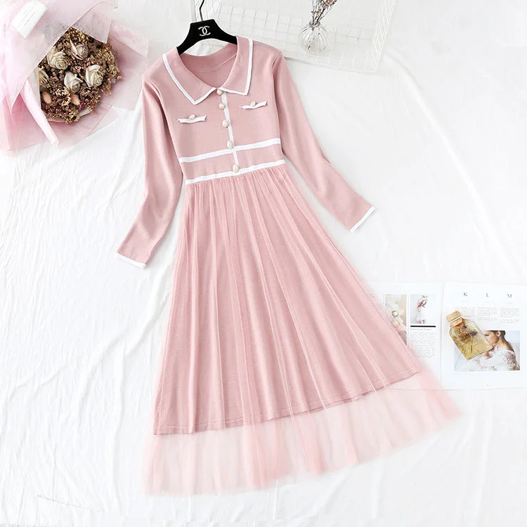 French first love little fragrant wind fairy bottomed skirt  4308 low waist skirt