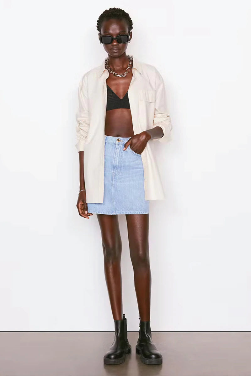 High Le Italien Mini Skirt Turi - Frame spandex blend skirt