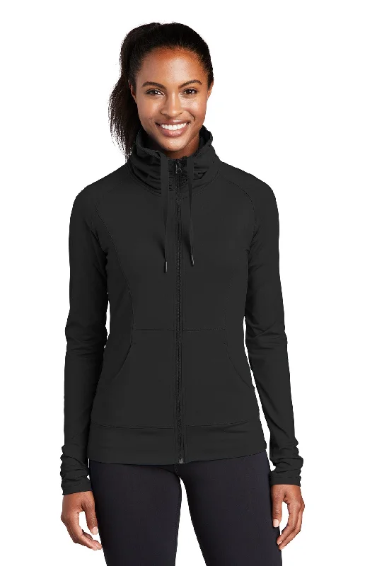 Custom Embroidered - Sport-Tek® Ladies Sport-Wick® Stretch Full-Zip Jacket. LST852 Chenille Fabric Brocade Fabric Lace Fabric