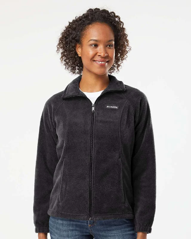 Custom Embroidery - Columbia - Women’s Benton Springs™ Fleece Full-Zip Jacket - 137211 One-Shoulder Jacket Off-the-Shoulder Jacket Asymmetrical Jacket