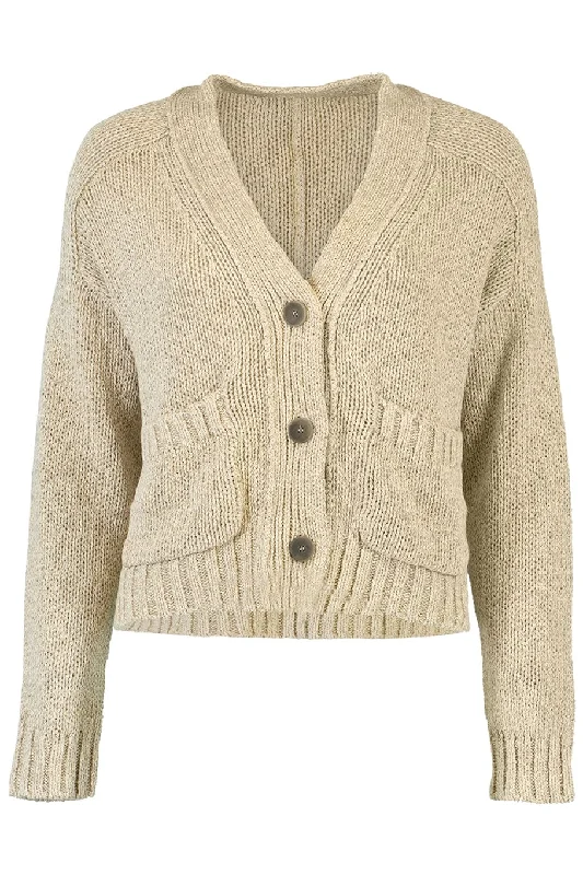 Cropped Cardigan Notch Collar Peter Pan Collar Cowl Neck