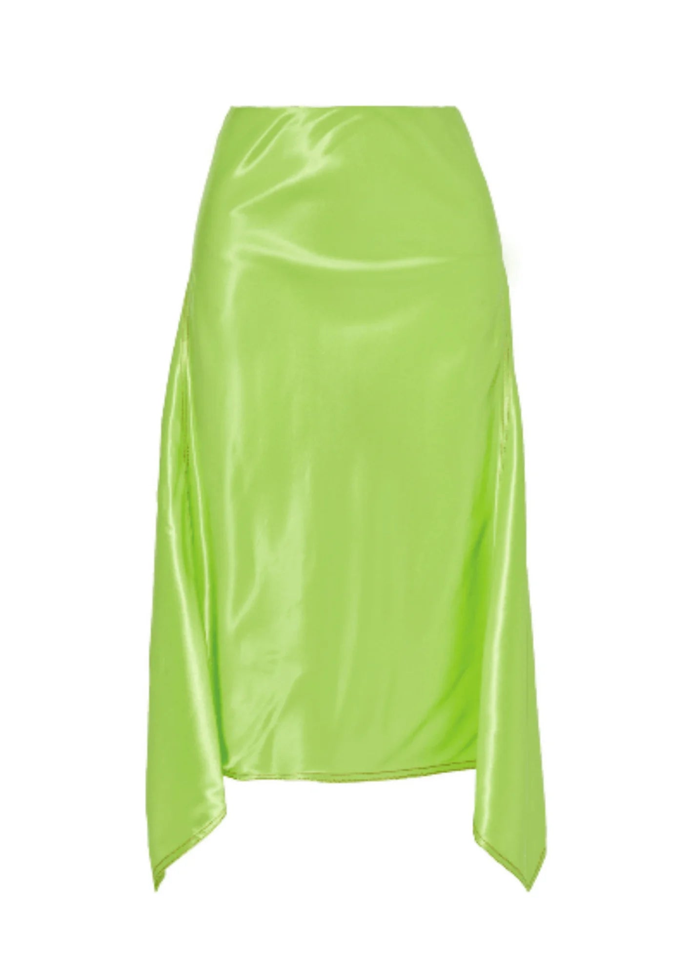 GREEN ASYMMETRIC SKIRT wool skirt warm