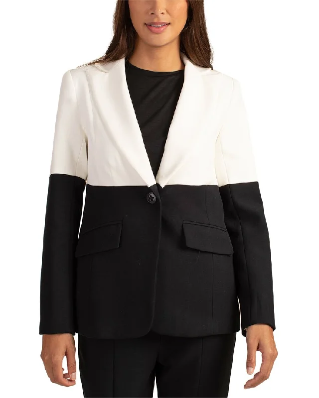 Trina Turk Mira Jacket Satin Fabric Silk Fabric Chiffon Fabric