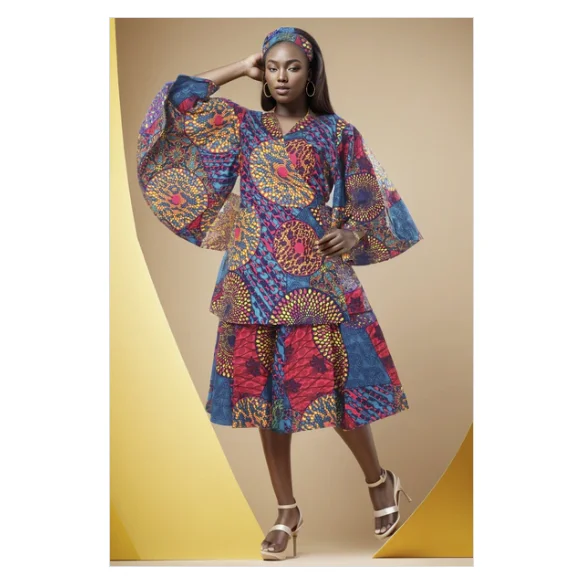 Ankara Style Midi Skirt corduroy skirt cozy