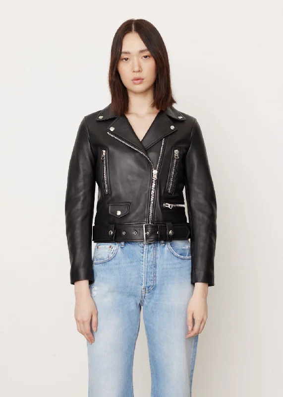 Leather Biker Jacket Nylon Fabric Polyester Fabric Spandex Fabric