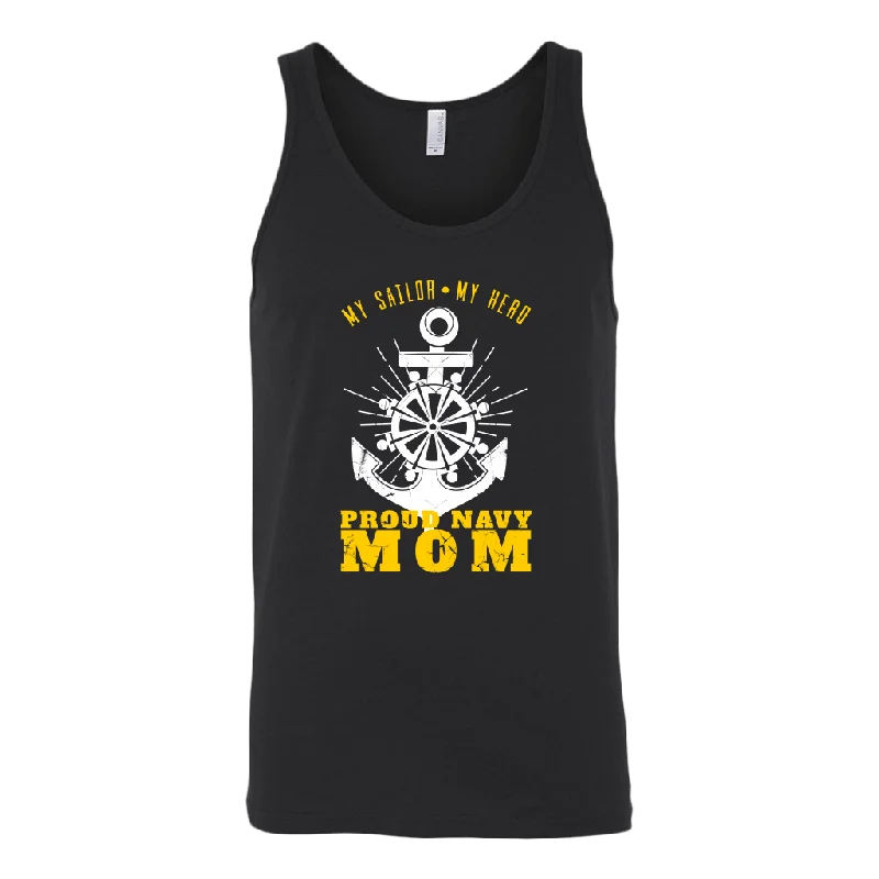 Proud Navy Mom (My Sailor, My Hero) Tank Top stretchy tank top