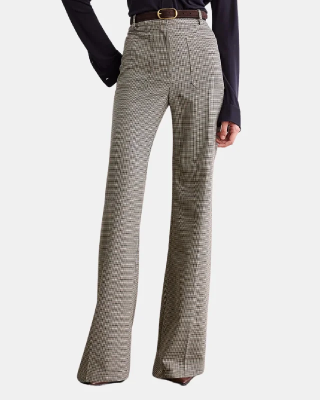 CHRISTOPHE PANT IN BROWN HOUNDSTOOTH Stylish Casual Pants