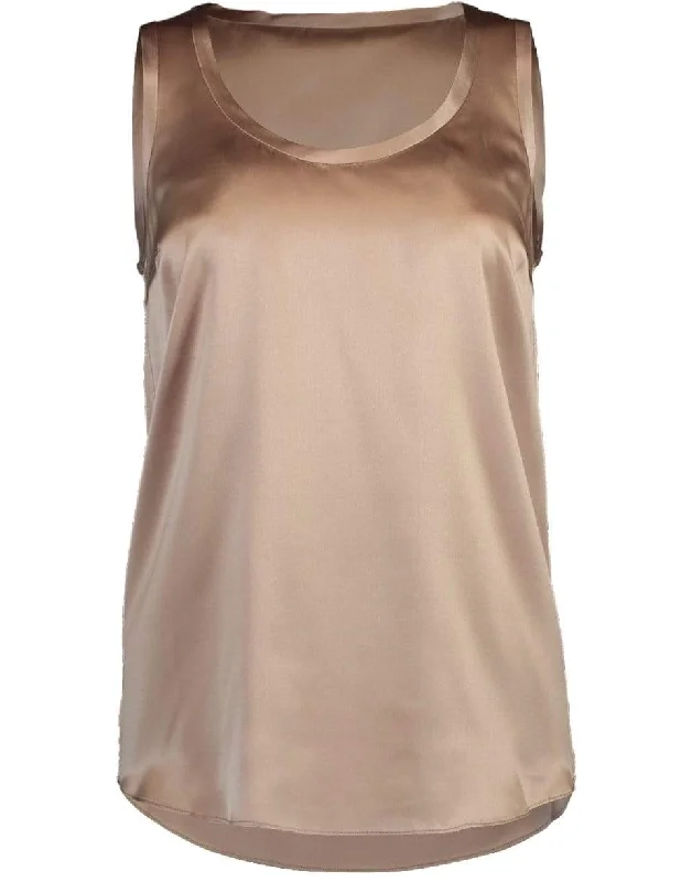 Silk Strech Reversible Tank sheer tank top