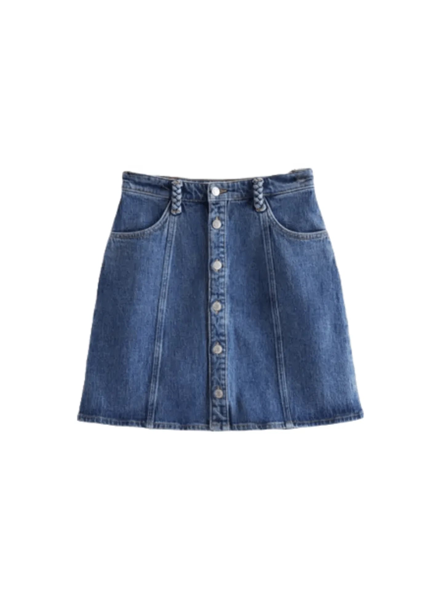 A-LINE DENIM MINI SKIRT chiffon skirt floaty
