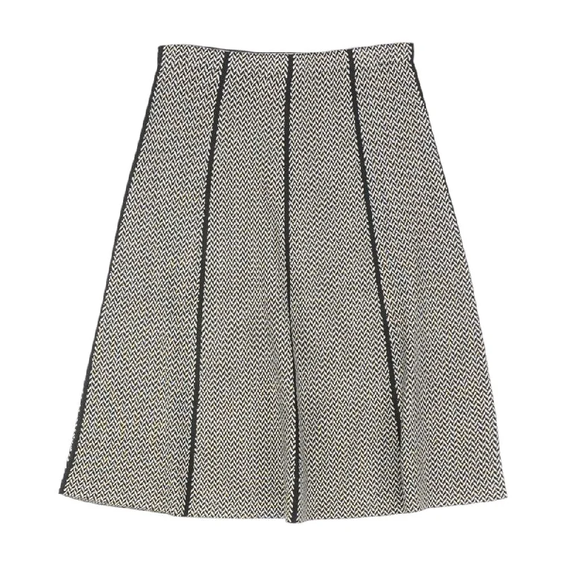 Black Herringbone Midi Skirt breathable skirt fabric