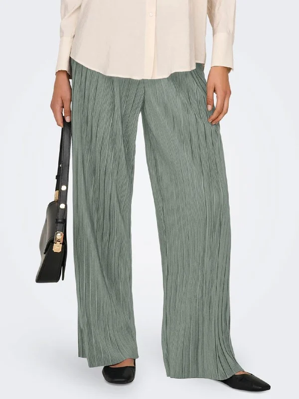 Ravenna Plisse Pants Formal Stretch Pants