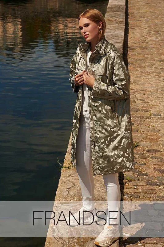 Camo Metallic Rain Jacket Striped Jacket Polka Dot Jacket Floral Jacket