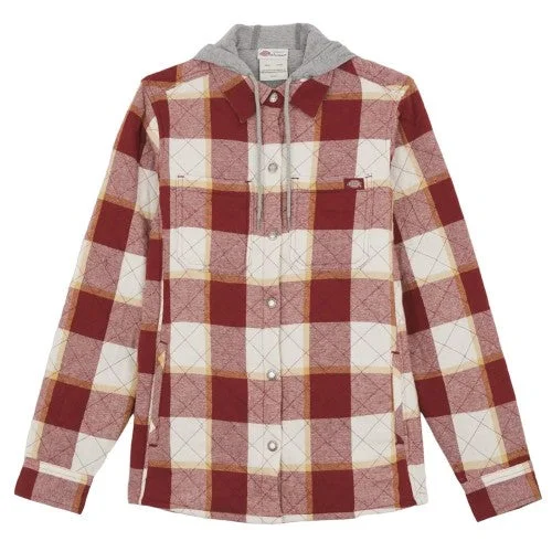 Dickies Womens/Ladies Flannel Shirt Jacket Zippered Jacket Buttoned Jacket Snapped Jacket