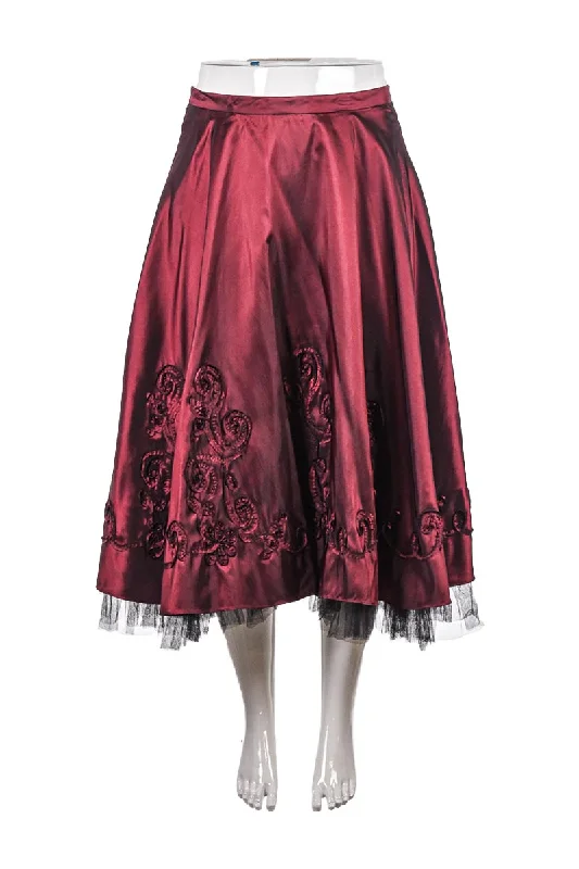 Vintage No Brand 1980's Skirt silk skirt lustrous