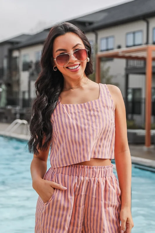 Pretty Perfect Striped Tank basic tank top