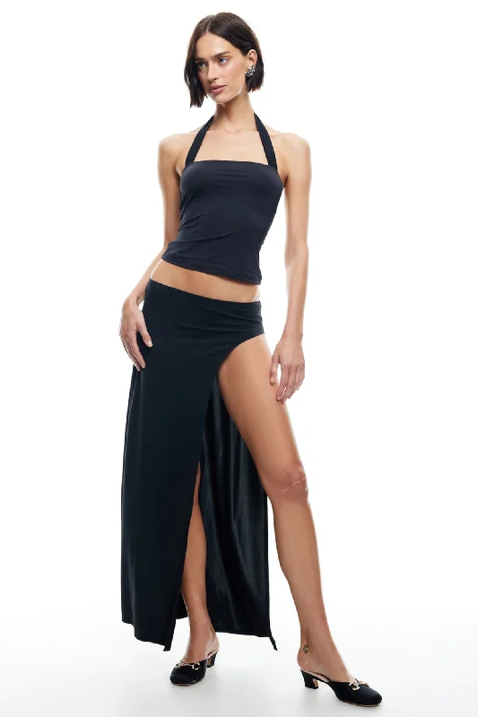 LIONESS Merci Maxi Skirt Onyx athletic skirt fit