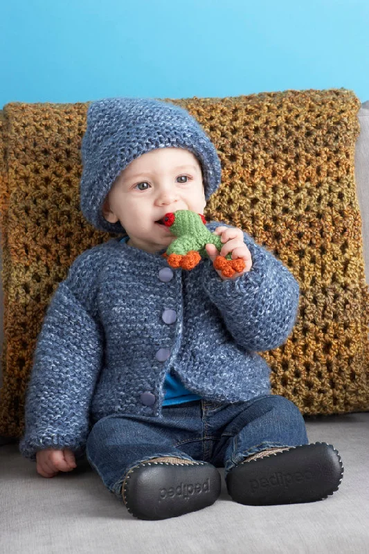 Snuggle Baby Cardigan And Hat Pattern (Knit) Silk Blend Satin Velvet