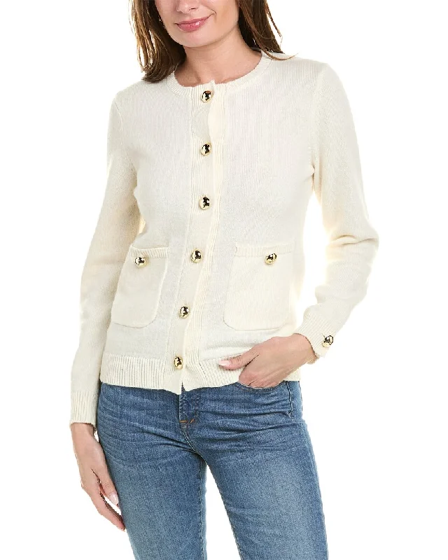 Sail to Sable Classic Pocket Wool-Blend Cardigan Nylon Fabric Polyester Fabric Spandex Fabric