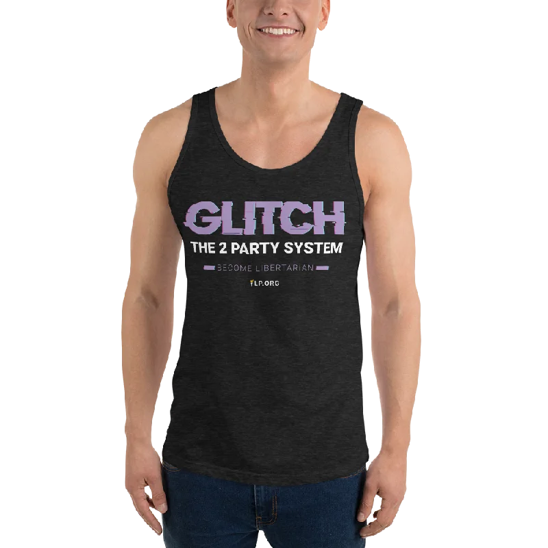 Glitch the Two Party System - Unisex Tank Top cutout tank top