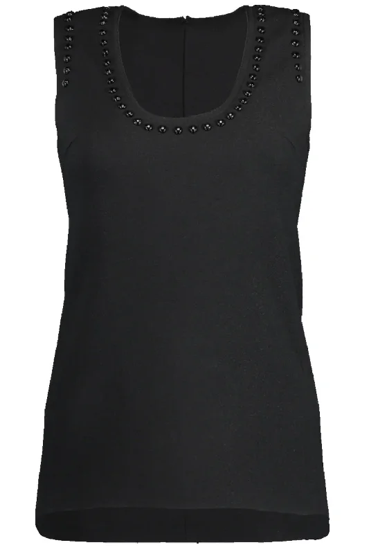 Scoopneck Studded Tank solid color tank