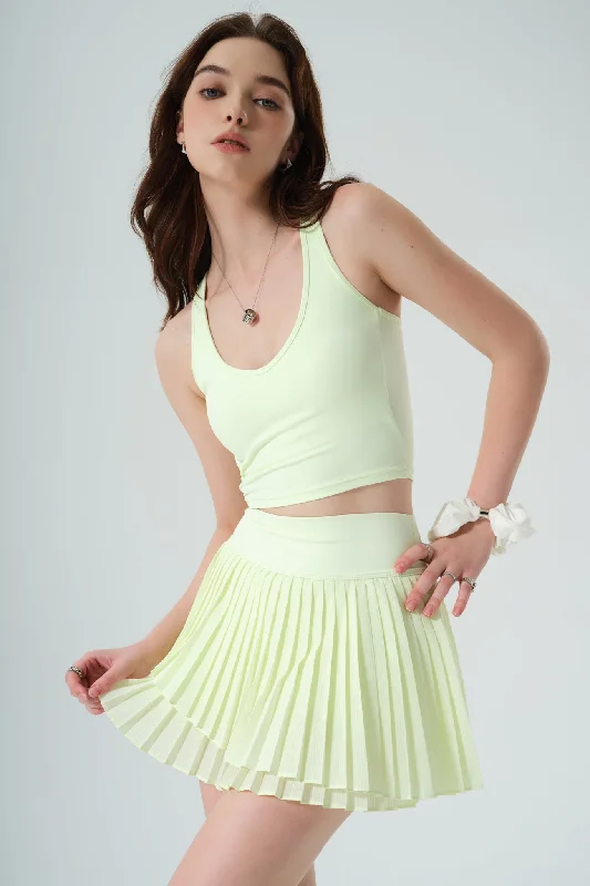 Elay Tank - Lemon cropped tank top