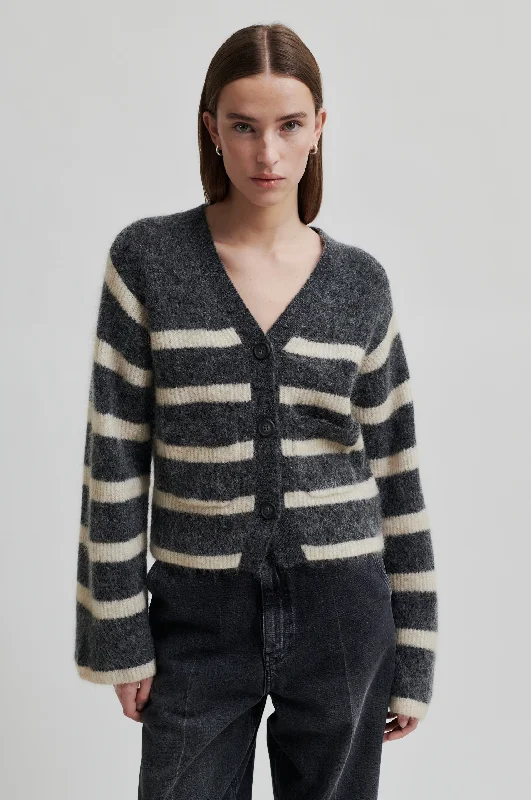 Ovalis cardigan - Volcanic Ash Bright Pastel Dark