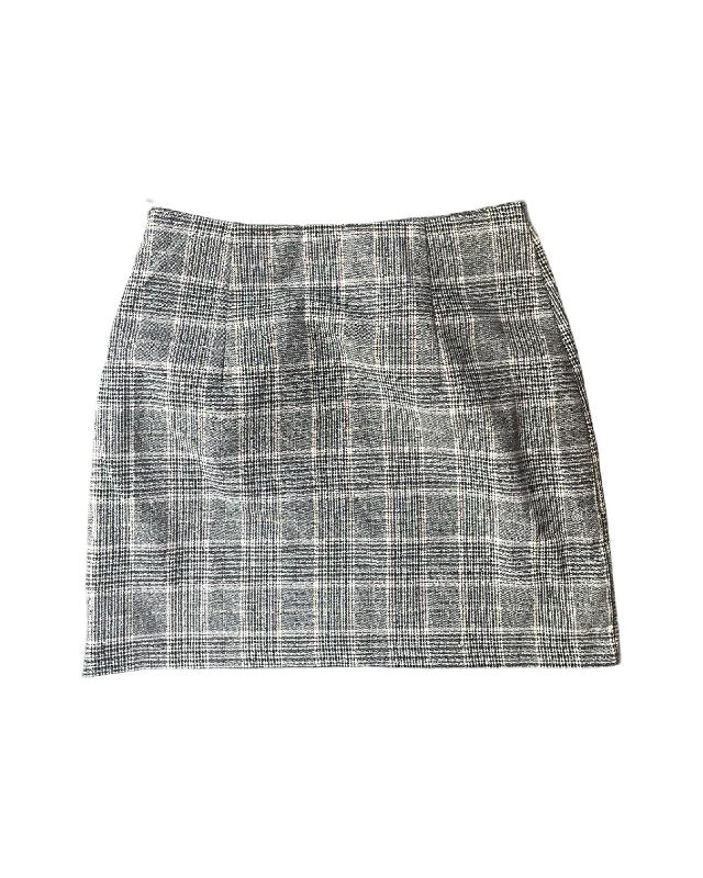 Vintage Y2K Check Mini Skirt denim skirt fashionable