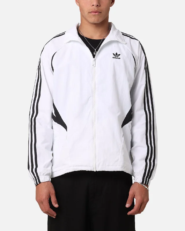 Adidas Archive Track Jacket White/Black Snapped Jacket Toggled Jacket Drawstring Jacket