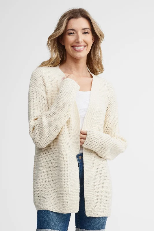 Cardigan tricot gaufré - Femme Glossy Satin Silk